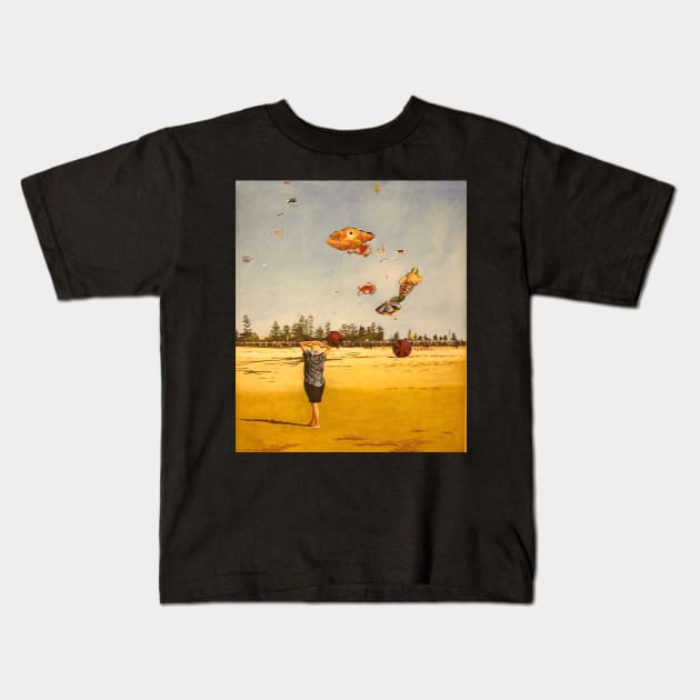 Flying High - Oil painting by Avril Thomas - Adelaide / South Australia Artist Kids T-Shirt by AvrilThomasart